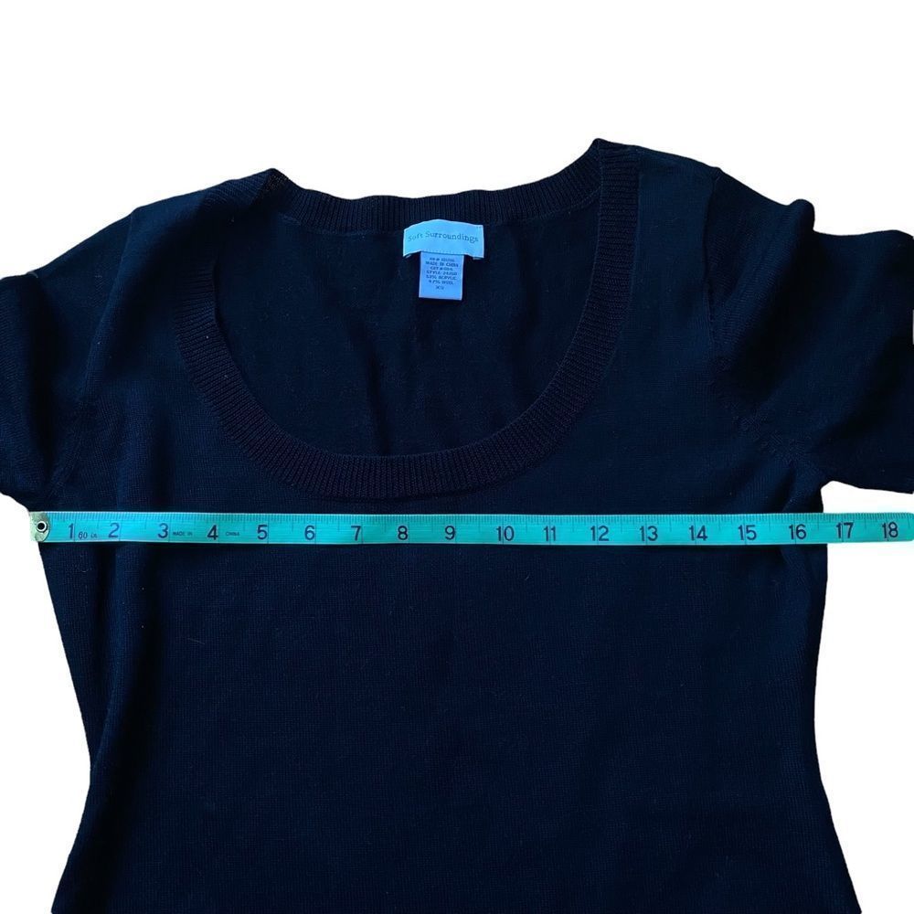 Soft Surroundings black fringe Theodora dress Size XS - Picture 3 of 4